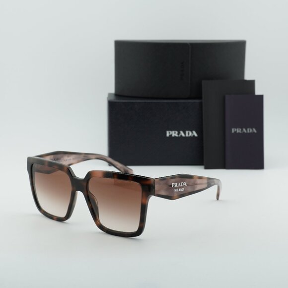 Prada PR24ZS 23A0A6 Square Sunglasses - Muave Havana/Brown Gradient main image 5